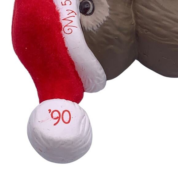 1990 Hallmark Keepsake Child's Fifth Christmas Collectible Bear Ornament in Box - Picture 6 of 7